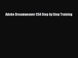 Read Adobe Dreamweaver CS4 Step by Step Training Ebook