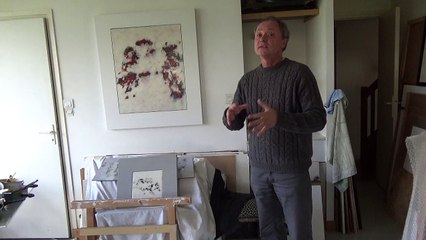 Pierre Converset parle de son tableau "Rouge Polka"