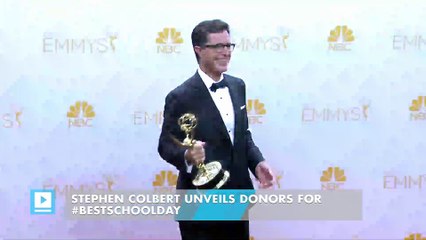 Stephen Colbert unveils donors for #BestSchoolDay