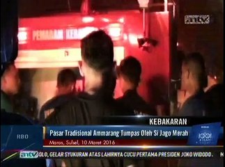 Puluhan Kios Terbakar di Pasar Tradisional
