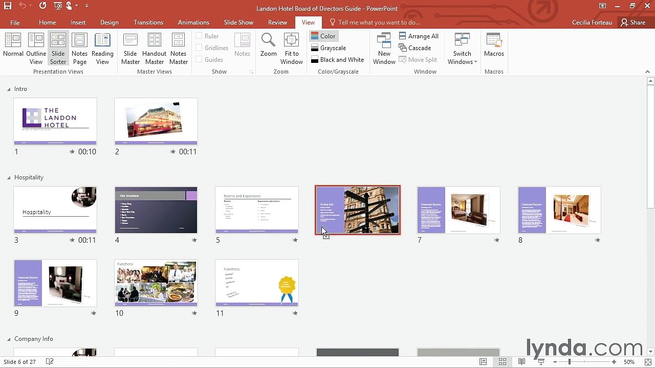 Power point 2016 | Training Tutorial 02 02 | Changing views and adding guides