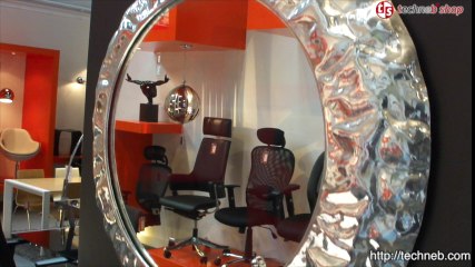 Miroir mural rond BELLA en aluminium (aluminium)
