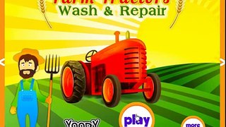 зелененький трактор фермера / игра автомойка для трактора/ мойка машин