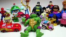 LEARN COLORS for Children w/ Play Doh Surprise Eggs Cars 2 Mcqueen Spiderman Frozen Toys P