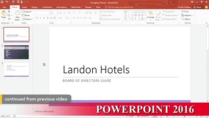Power Point 2016 Tutorial Part03 06 Working with file options using Backstage view