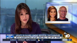 Update on injured 10News reporter, photographer