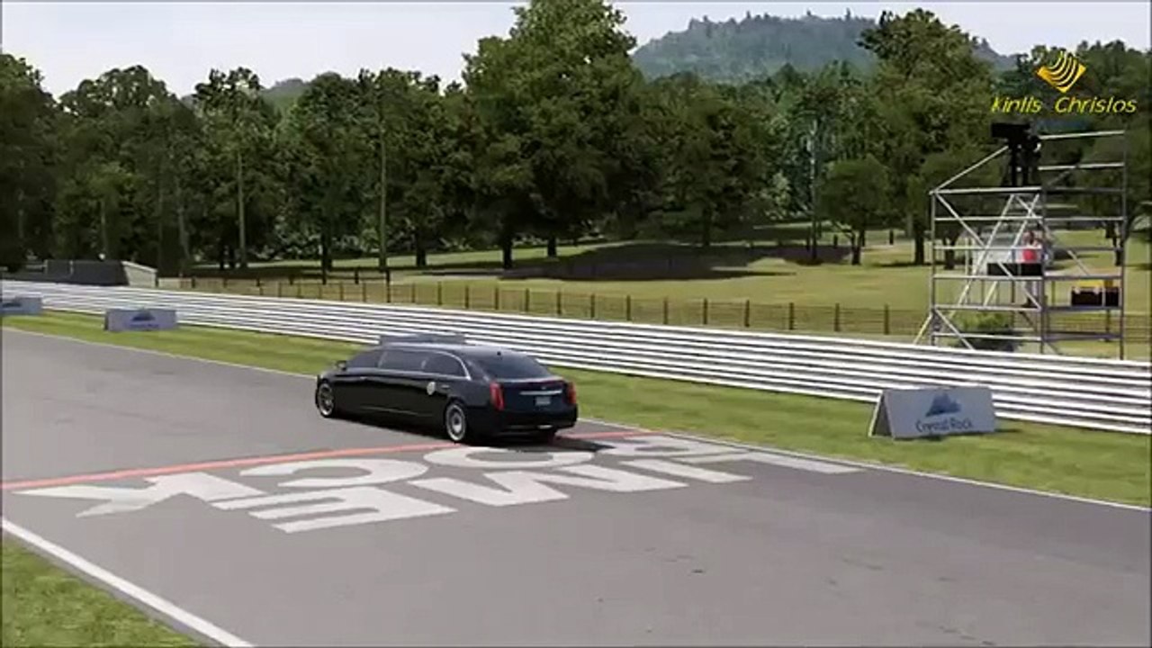 Limousine drifting in reverse speed