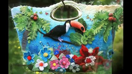 Красивы валяные сумки. Идеи из интернета.