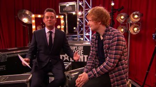 Stephen has a chinwag with superstar Ed Sheeran | Britain's Got Talent 2014
