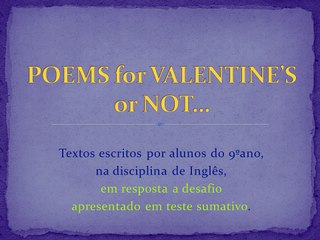 POEMS for VALENTINE’S