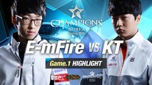 [H/L 2016.02.03] E-mFire vs KT Game 1 - RO1 l 롯데 꼬깔콘 LoL Champions Korea Spring 2016