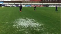 Napoli players trained in the rain