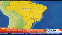 Al menos 15 muertos y varios heridos tras fuerte temporal de lluvia en Sao Paulo, Bras