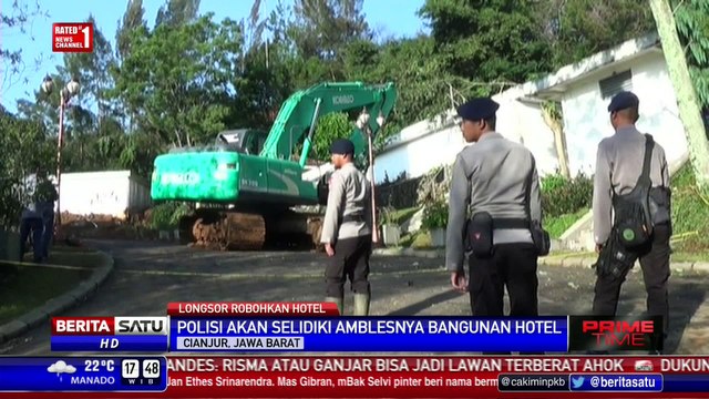 Kepolisian Segera Selidiki Penyebab Hotel di Cipanas Roboh