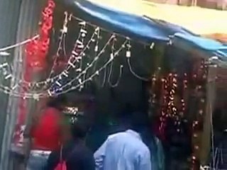 People are busy buying colourful lights for decorate their house at Diwali