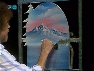 The Joy Of Painting S16 04   Mountain Mirage Wood Shape