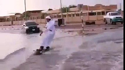 Boy Floating on Flood funny and entertaining video