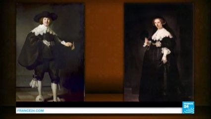 Hollande and Dutch royals present for unveiling of Rembrandt portraits