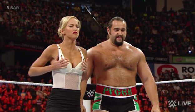 woman vs man wrestling, Mark Henry vs. Rusev Raw,