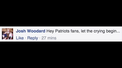 Patriots fans after Loss To Broncos in AFC Championship