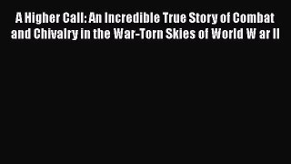 Read A Higher Call: An Incredible True Story of Combat and Chivalry in the War-Torn Skies of