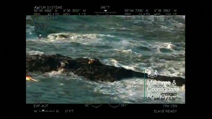 Sauvetage spectaculaire sur les côtes anglaises