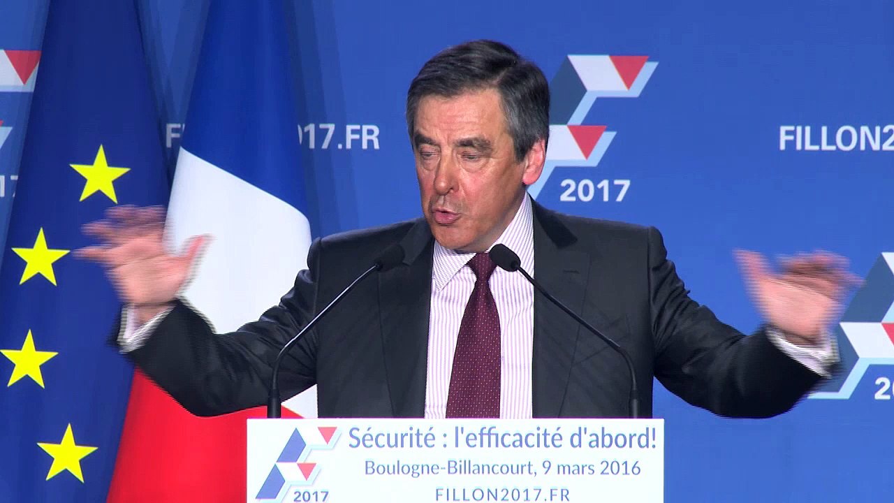 Discours de François Fillon sur la Sécurité à Boulogne le 9 Mars 2016