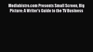 Read Mediabistro.com Presents Small Screen Big Picture: A Writer's Guide to the TV Business