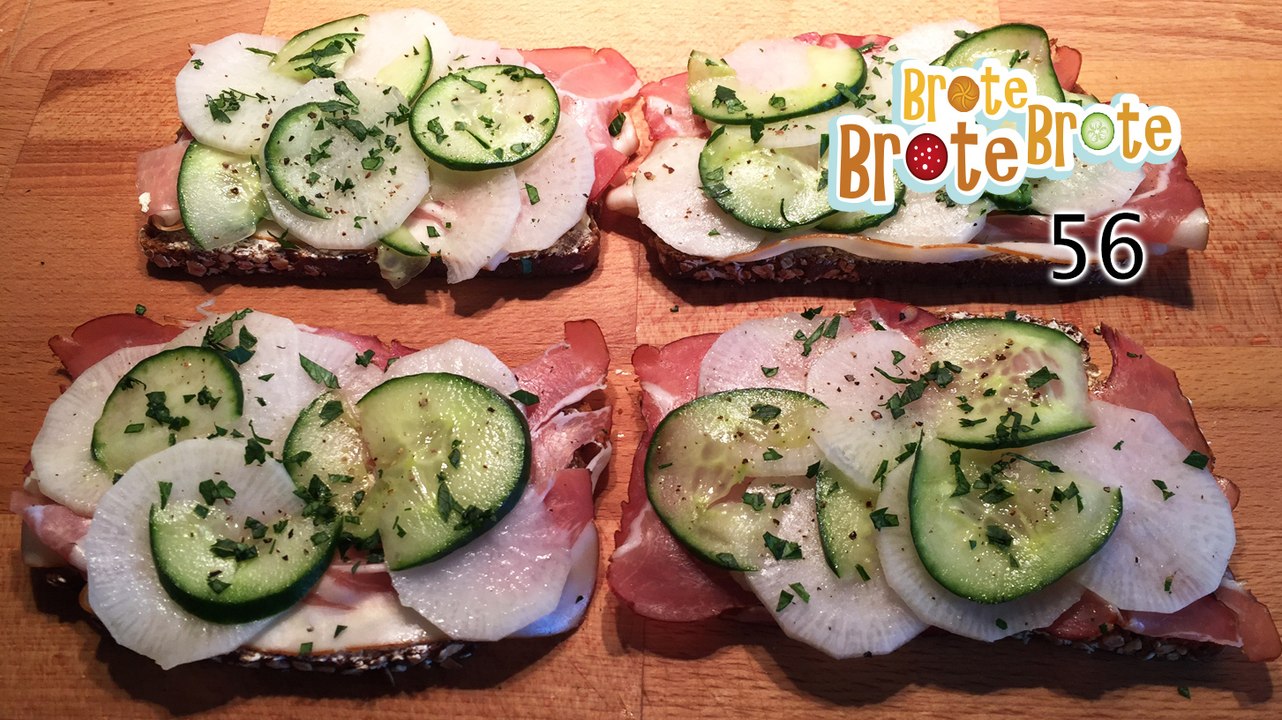 Rettich-Gurken-Brot mit Bauernschinken - Folge 56