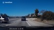 Car loses control and spins out on Los Angeles freeway