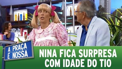 Nina se surpreende com idade de Carlos Alberto
