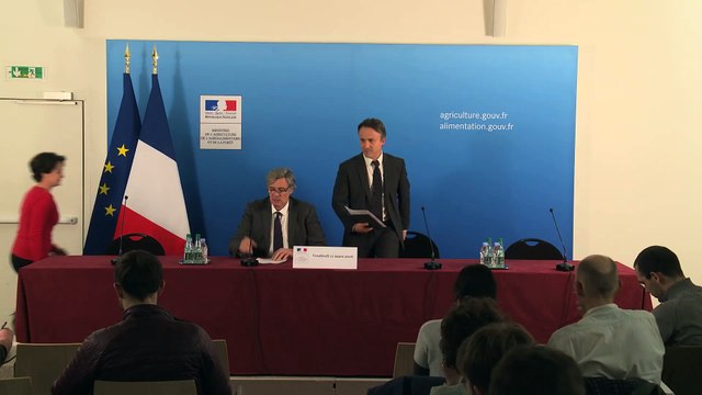 Conférence de presse de Stéphane Le Foll pour rendre compte de ses échanges avec ses homologues européens