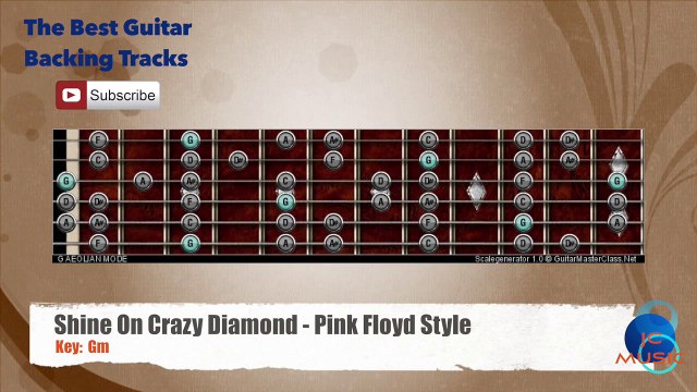 Shine Crazy Diamond Pink Floyd Guitar Backing Track