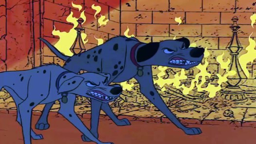 101 Dalmatians - Pongo fights Jasper and Perdita fights ...