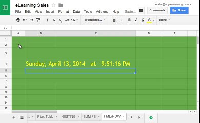 038 Example function TIME and NOW