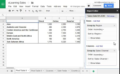 051 Filter data in a pivot table report