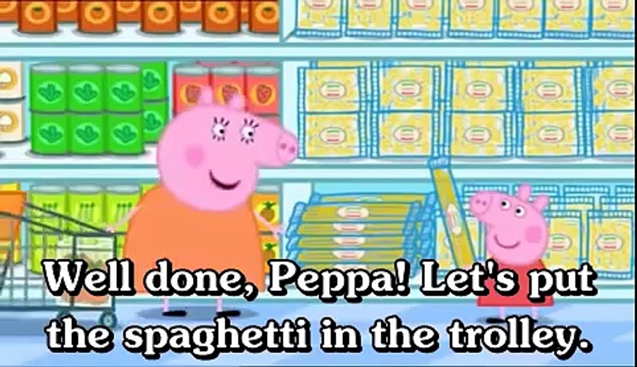 Learn english through cartoon | Peppa Pig with english subtitles | Episode 72: Shopping