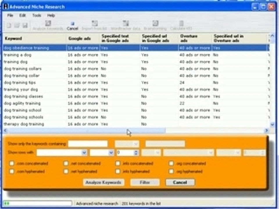 Analyze your google, yahoo and msn ads competition