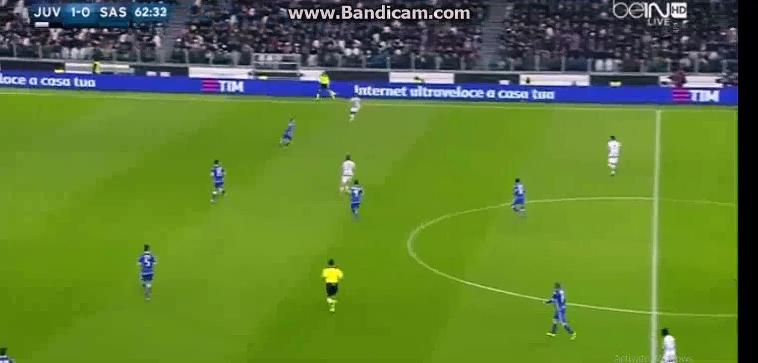 Paulo Dybala incredible Miss Juventus 1-0 Sassuolo 11-03-2016