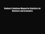 [PDF] Student's Solutions Manual for Statistics for Business and Economics [Read] Online