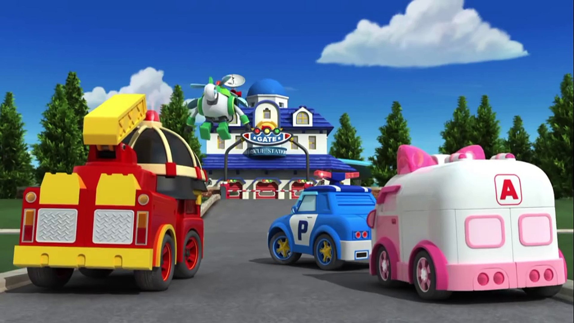 Poli, Roy, Amber, Helly Transformation Robocar Poli Special Clips ...