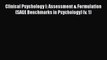 [PDF] Clinical Psychology I: Assessment & Formulation (SAGE Benchmarks in Psychology) (v. 1)