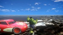 Hulk & Spiderman, Flash McQueen de Cars 2, Monster truck, Dinoco Disney Pixar   Dessin animé