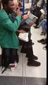 Funny: Man pictured brushing his teeth on train