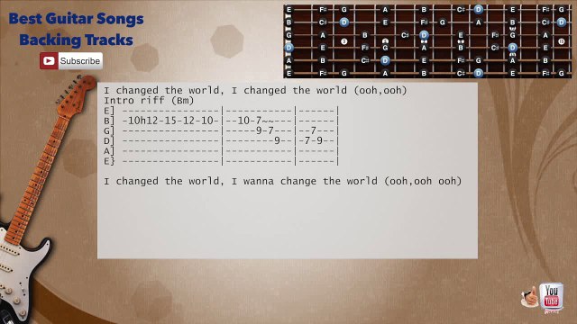 Senza Una Donna- Zucchero (Italian Lyrics) Guitar Backing Track with scale, chords and lyrics