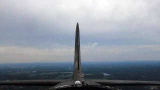 Looking out radio room gun opening. B-17F Memphis Belle