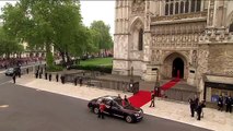 Prince William and Prince Harry arrive at Westminster Abbey