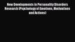 [PDF] New Developments in Personality Disorders Research (Psychology of Emotions Motivations