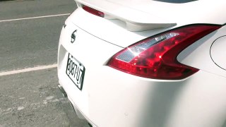 NISSAN 370Z 白色 改裝 Q桑排氣管 中尾 可變排氣閥門設計 大聲測試