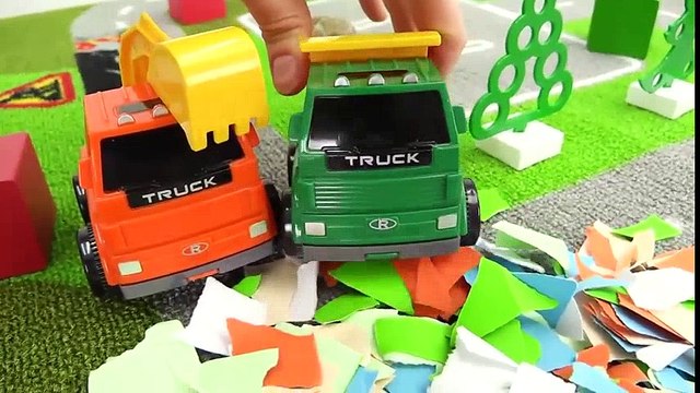 Dessin animé pour enfants. Développement des enfants. La course des camions Dessins Animés Pour Enfants